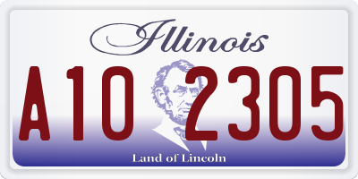 IL license plate A102305