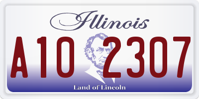 IL license plate A102307