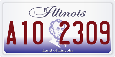 IL license plate A102309