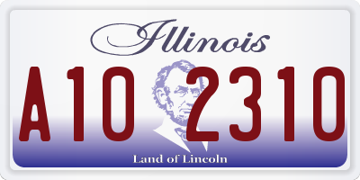 IL license plate A102310