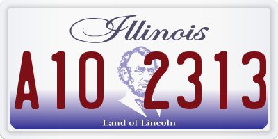 IL license plate A102313
