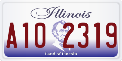 IL license plate A102319