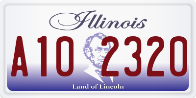 IL license plate A102320