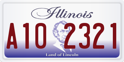 IL license plate A102321