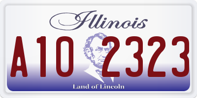 IL license plate A102323