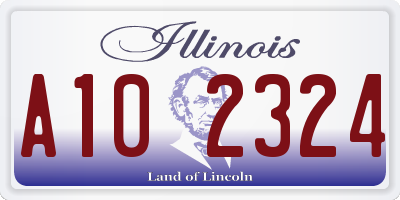 IL license plate A102324