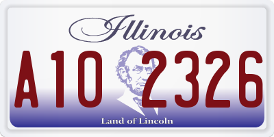 IL license plate A102326