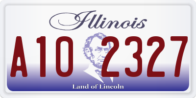 IL license plate A102327