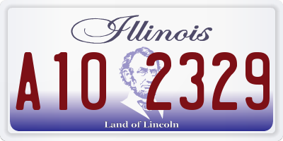 IL license plate A102329