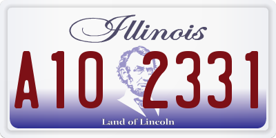 IL license plate A102331