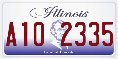 IL license plate A102335