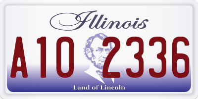 IL license plate A102336