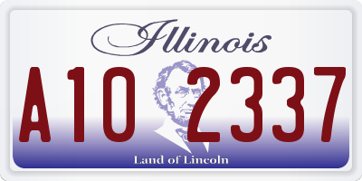 IL license plate A102337
