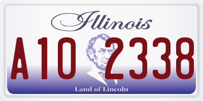 IL license plate A102338