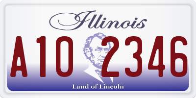 IL license plate A102346