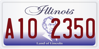 IL license plate A102350