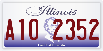 IL license plate A102352