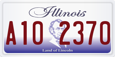 IL license plate A102370