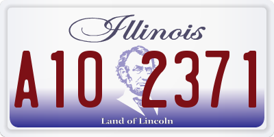 IL license plate A102371