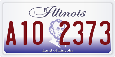 IL license plate A102373