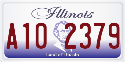 IL license plate A102379