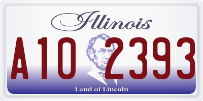 IL license plate A102393