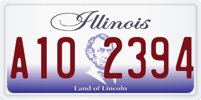 IL license plate A102394