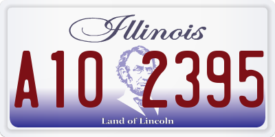 IL license plate A102395