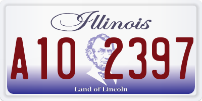 IL license plate A102397