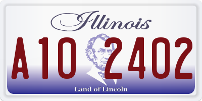 IL license plate A102402