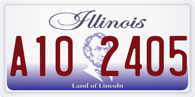 IL license plate A102405