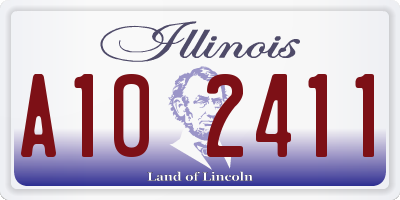 IL license plate A102411