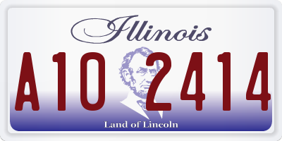 IL license plate A102414