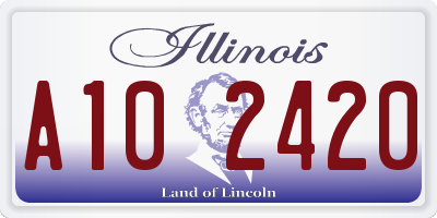 IL license plate A102420