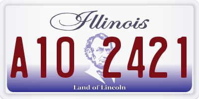 IL license plate A102421