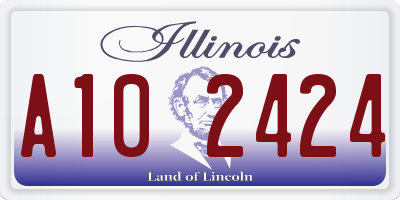 IL license plate A102424