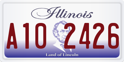 IL license plate A102426