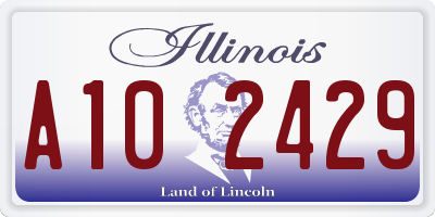 IL license plate A102429
