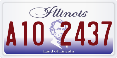 IL license plate A102437