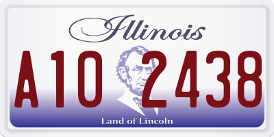 IL license plate A102438