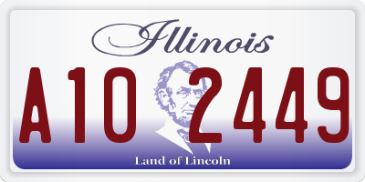 IL license plate A102449