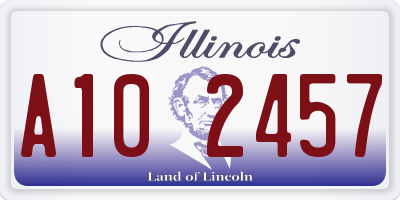 IL license plate A102457