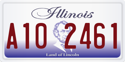 IL license plate A102461