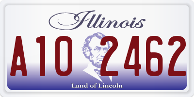 IL license plate A102462