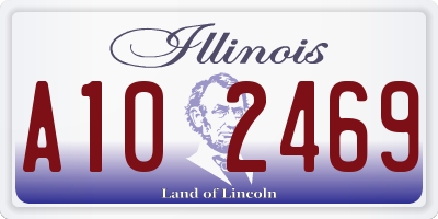IL license plate A102469