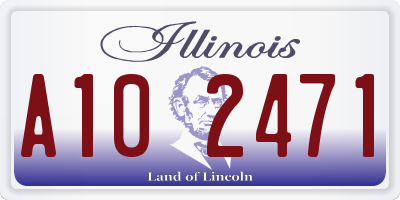 IL license plate A102471