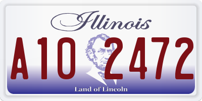 IL license plate A102472