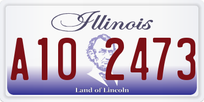 IL license plate A102473