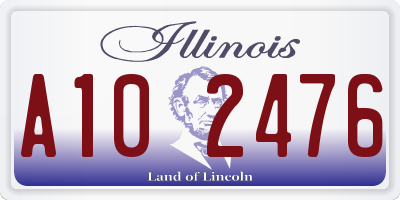IL license plate A102476