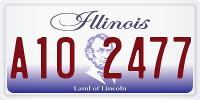 IL license plate A102477